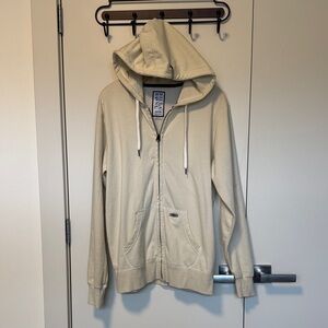 Billabong Men’s Cream Zip-Up Hoodie
